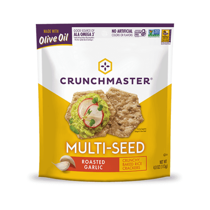 Crunchmaster - Multi-Seed Baked Crackers - Roasted Garlic