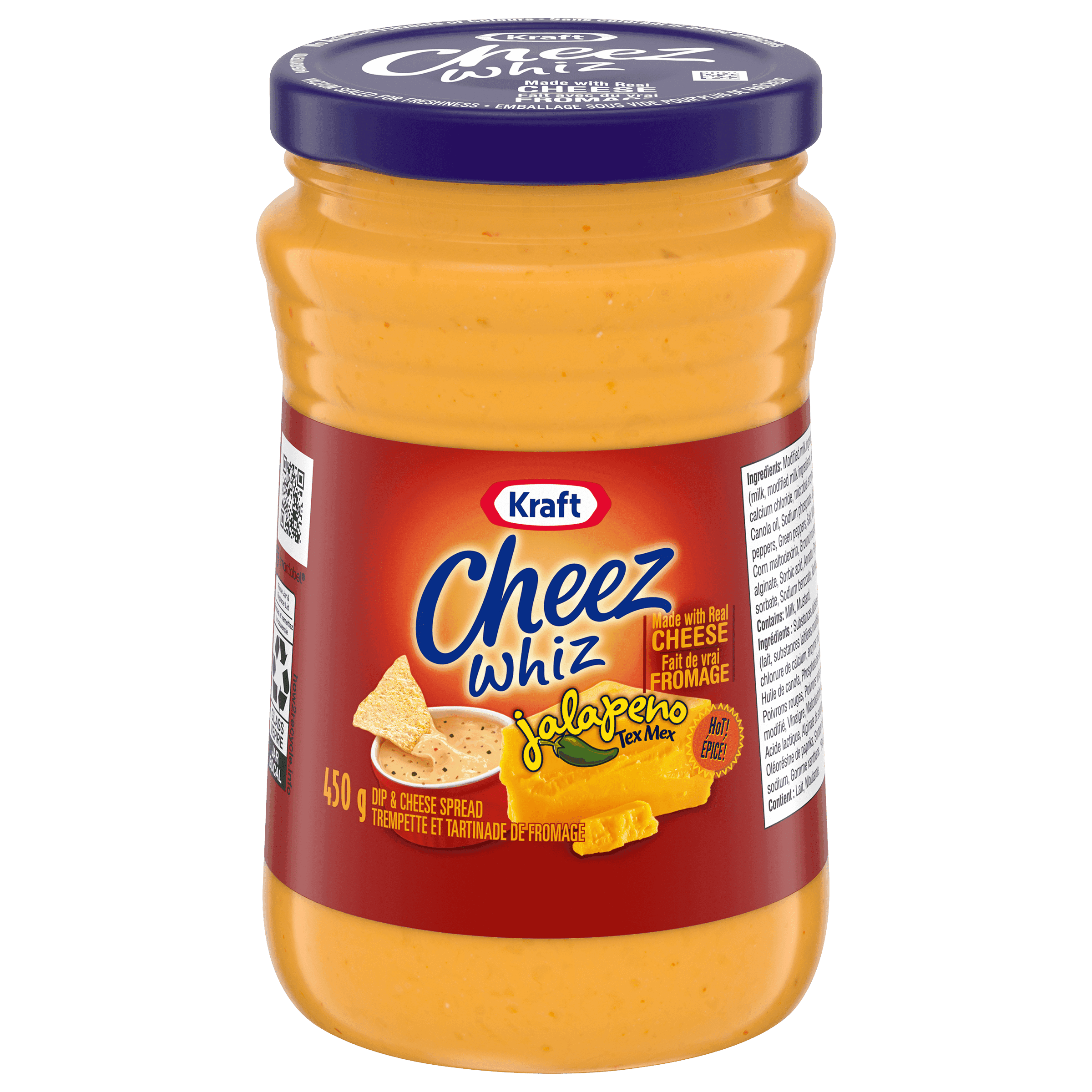 Kraft Cheez Whiz Jalapeno Tex Mex Cheese Spread