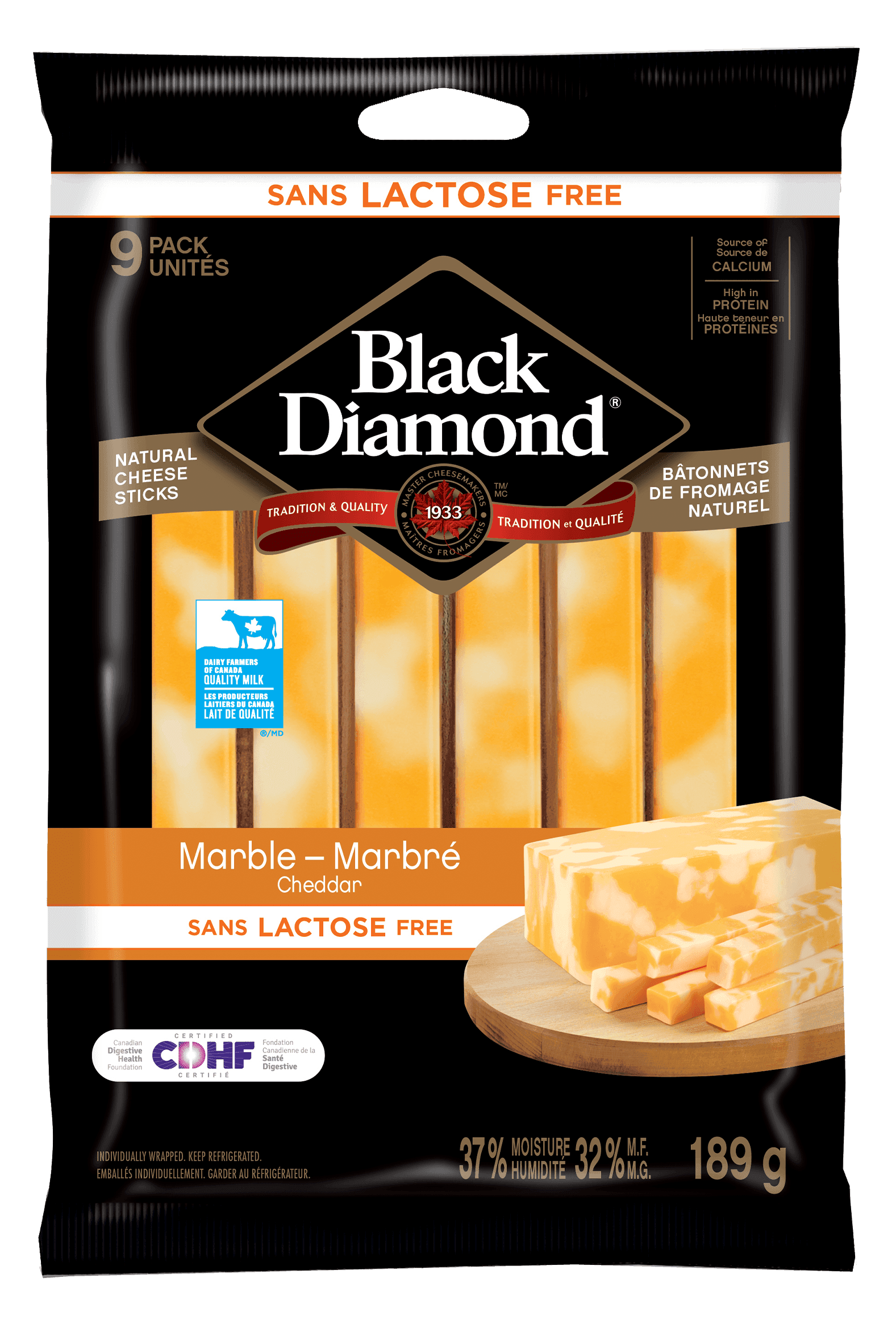 Black Diamond Lactose Free Marble Cheddar Sticks