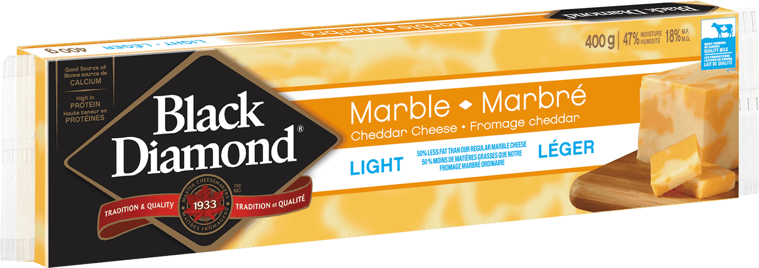 Black Diamond Marble Light Cheddar