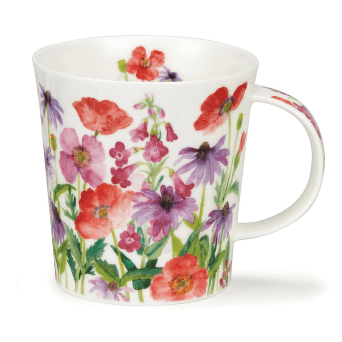 Lomond Mug, Flower Garden, Red